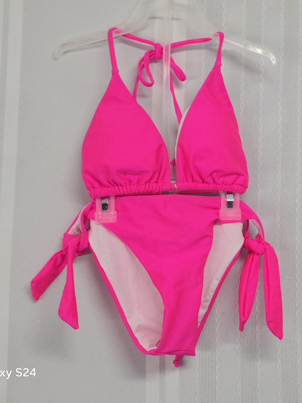 TASHENE Bright Pink 2-Piece Tie-Side Swimsuit SIZE MEDIUM